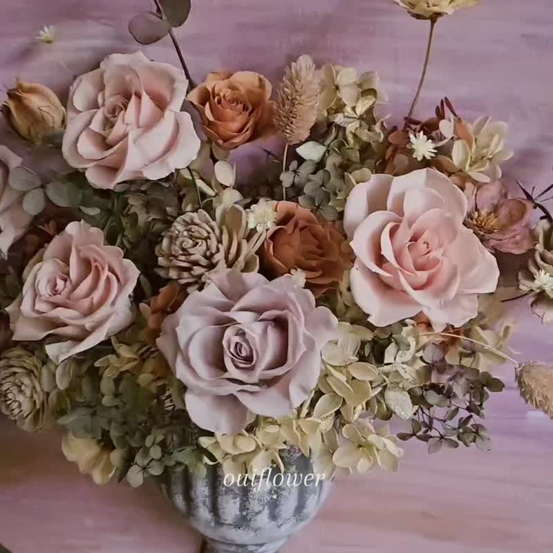 韩式永生板画  永生无框画 永生画布 画布花 花板 新居 退休 - 画框/相框 - 植物.花 粉红色