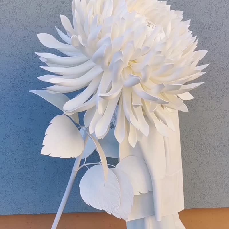 巨大的白色泡沫紫菀。超大人造花。婚礼鲜花装饰 - 其他 - 其他材质 
