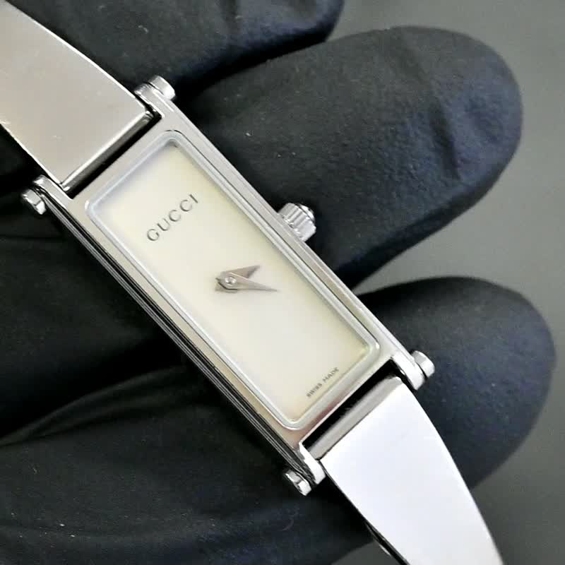 包邮 GUCCI 古驰 1500L 女表石英银银色方形古董锡复古工艺日本直邮 - 女表 - 不锈钢 银色