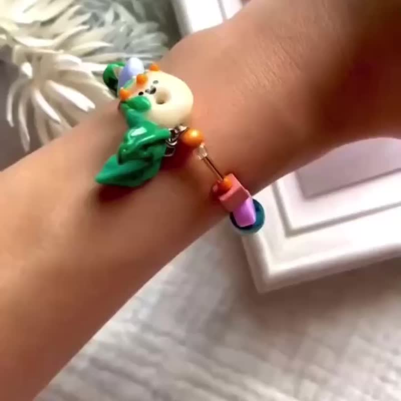 可爱甜甜圈手链 特殊类型 甜美手链 可爱手链 - 手链/手环 - 粘土 多色