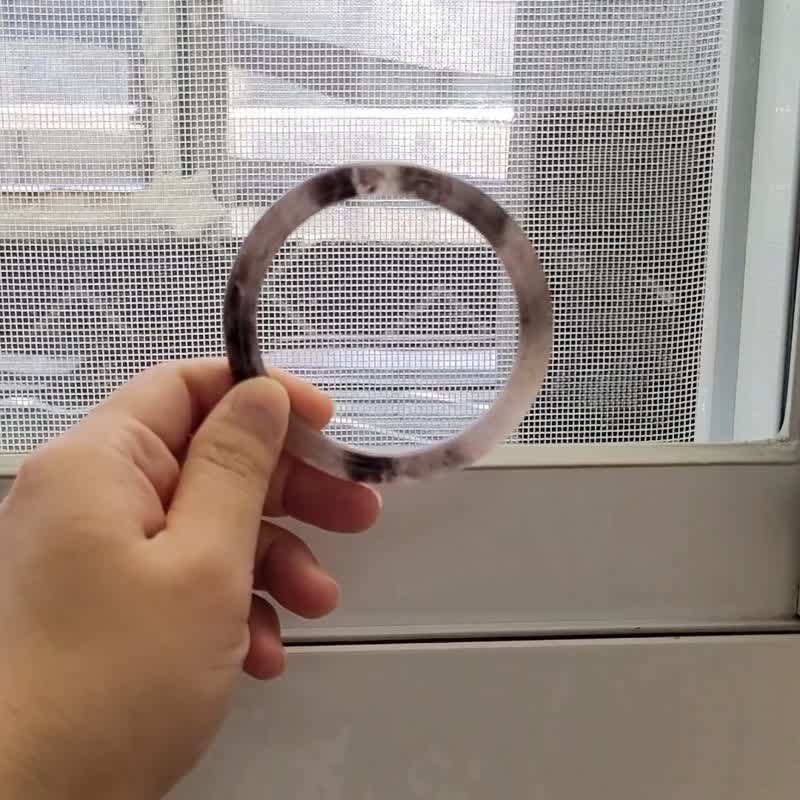 【纯翠】冰透个性潮紫乌鸡天山冰玉手镯58圈 体验价 附台证 - 手链/手环 - 玉石 