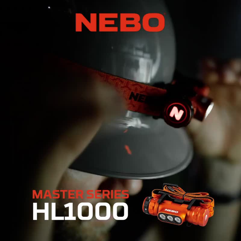 【NEBO】Master可拆卸头灯 USB充电 1000流明 IP67 - 露营用品 - 其他金属 橘色