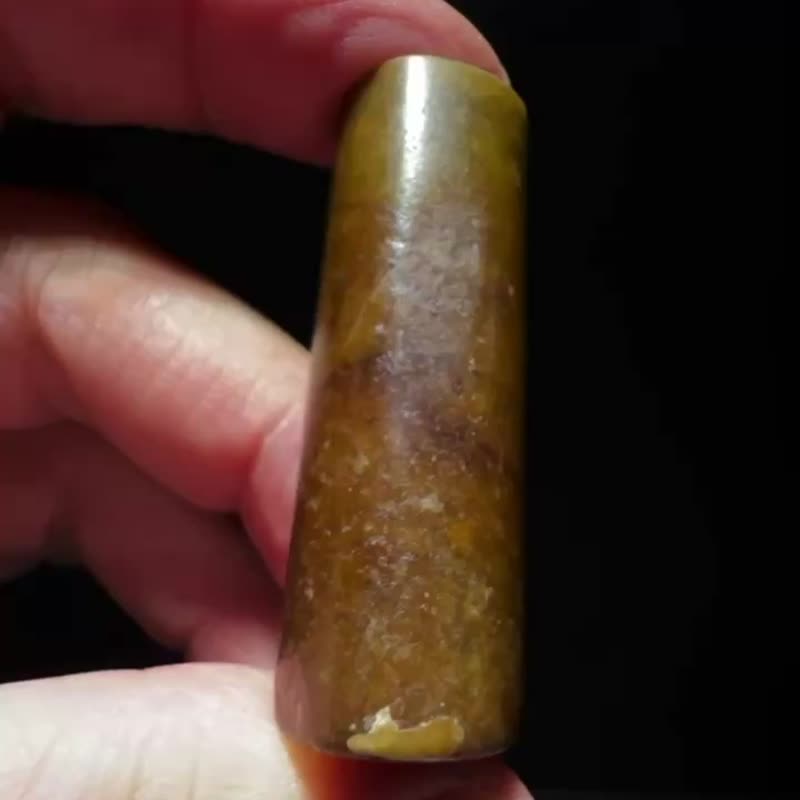 古代玉勒子 古玉 高古玉 Ancient jade 文化期 春秋战国 老玉 - 颈链 - 玉石 咖啡色