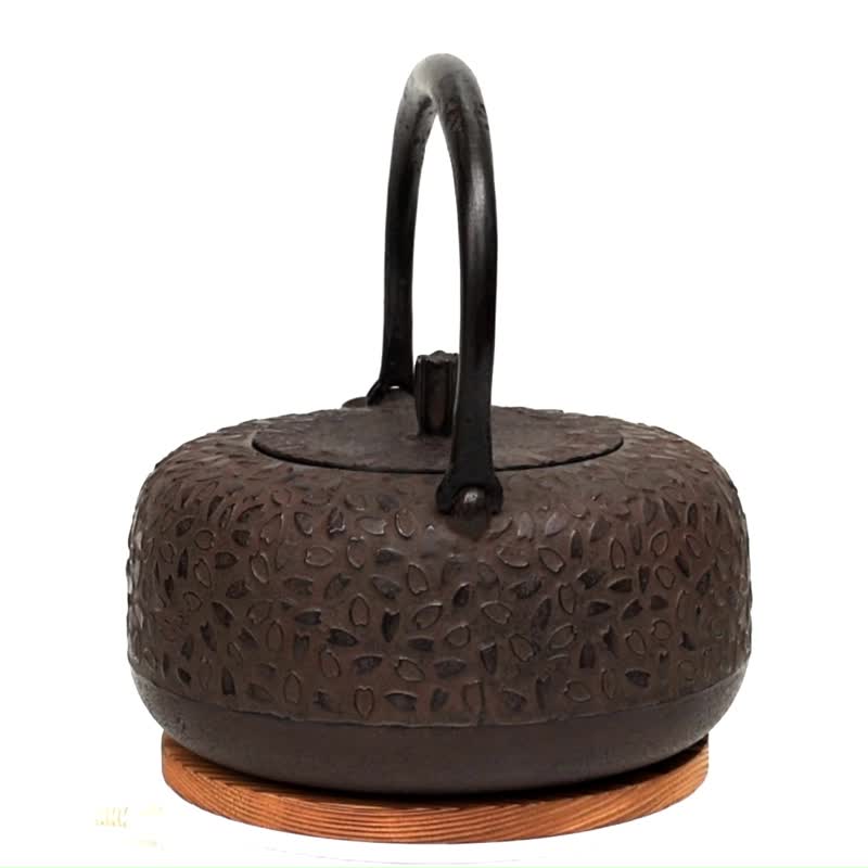 南部铁器 铁瓶 手工铁壶 岩户贤一郎 平丸小樱 1.2L 日本制 - 茶具/茶杯 - 其他金属 咖啡色