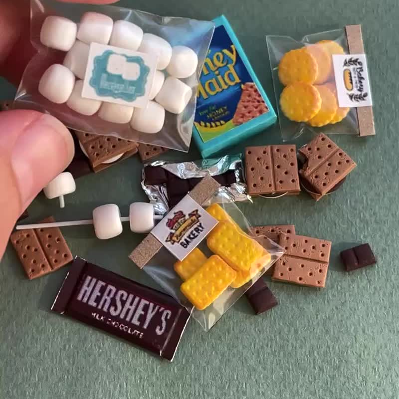 Miniature set with sweets, for a dollhouse and games with dolls, size 1:12 - 玩偶/公仔 - 其他材质 多色