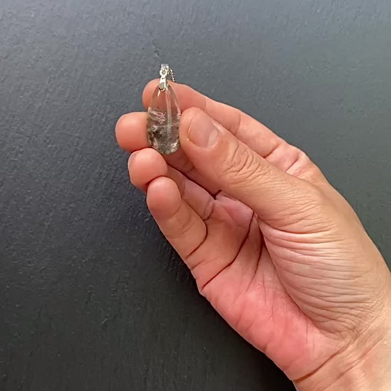 天然异像幽灵水晶 绿幽灵 红幽灵 925纯银 钛钢项链 旺事业 招财 - 项链 - 水晶 