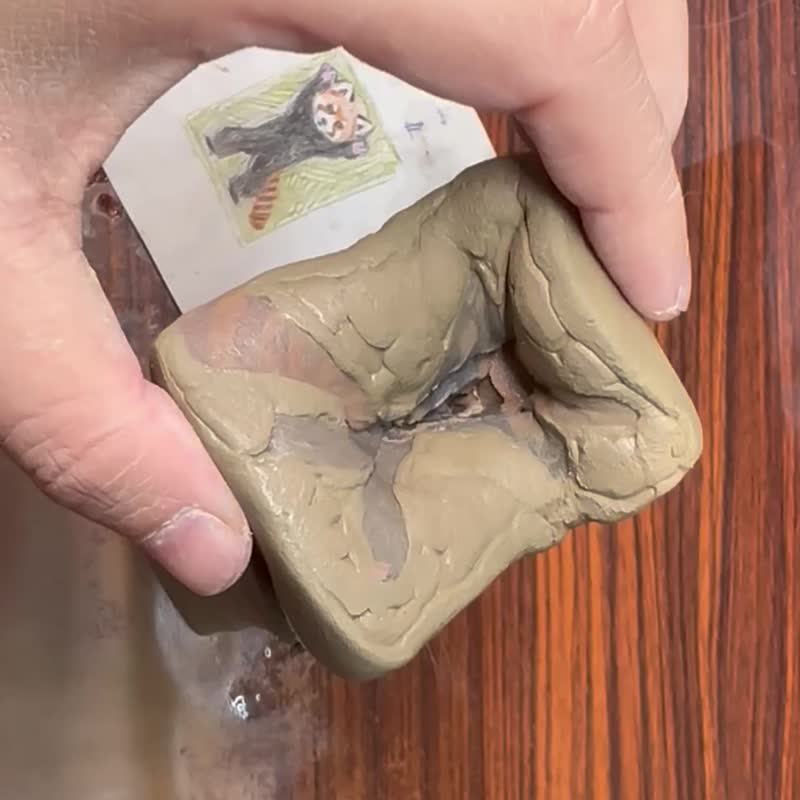 绞胎瓷盘—威吓小猫熊 - 盘子/餐盘/盘架 - 瓷 绿色