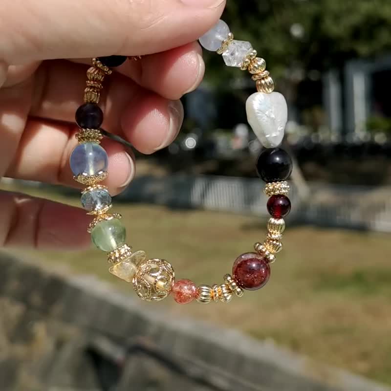 许愿池的希腊少女 - 手链/手环 - 水晶 白色