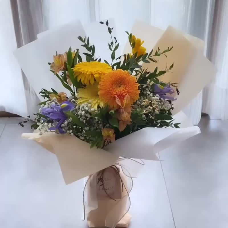 【毕业 / 感谢花束】太阳菊鲜花束 Sunny Girls - 植栽/盆栽 - 植物．花 橘色