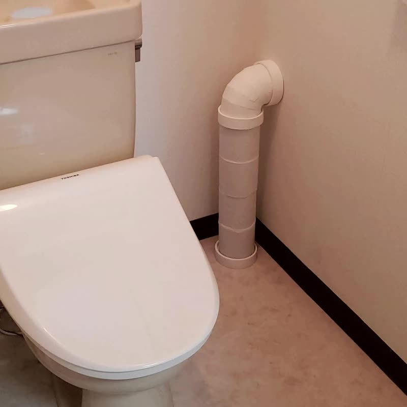 A product that decorates toilet paper like a water pipe - 卫浴用品 - 塑料 白色