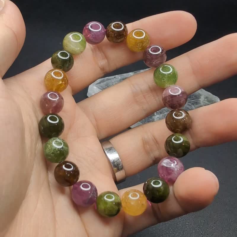 【订制品】碧玺 Tourmaline 9.5mm 手串 手链 天然水晶 水晶手链 - 手链/手环 - 水晶 