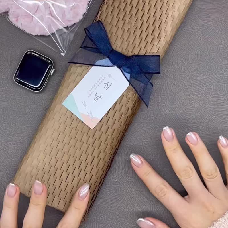 适用于 galaxy watch8 apple watch11 的金属色山羊皮革表带 - 女表 - 真皮 