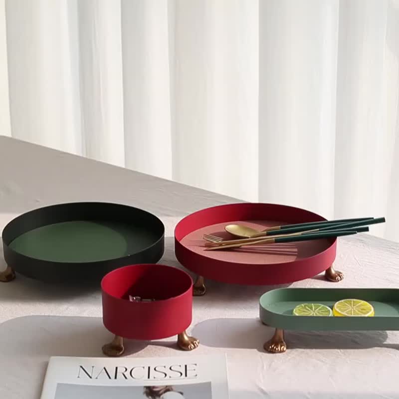 可愛貓腳 飾品收納盤  桌面收納 文具收納 - 收纳用品 - 其他金属 多色
