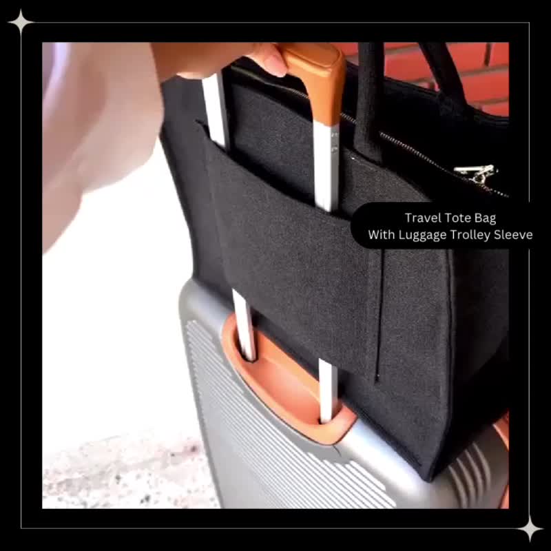 Luggage Tote With Trolley Sleeve (Multi - Functional Weekender Bag) - 行李箱/行李箱保护套 - 防水材质 多色