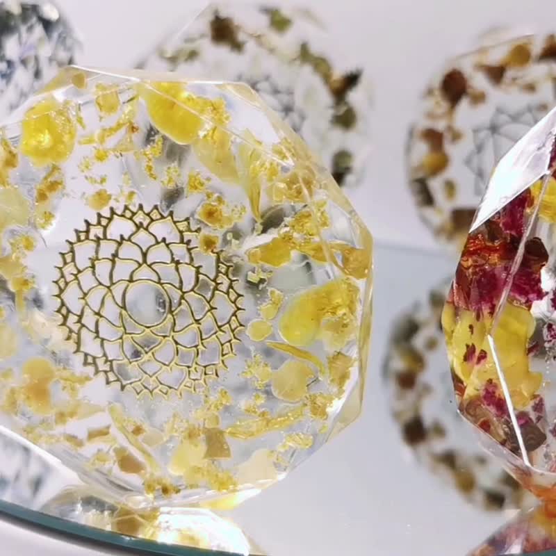 七脉轮花盐板 Seven Chakras Plate Set - 香薰/精油/线香 - 植物．花 透明
