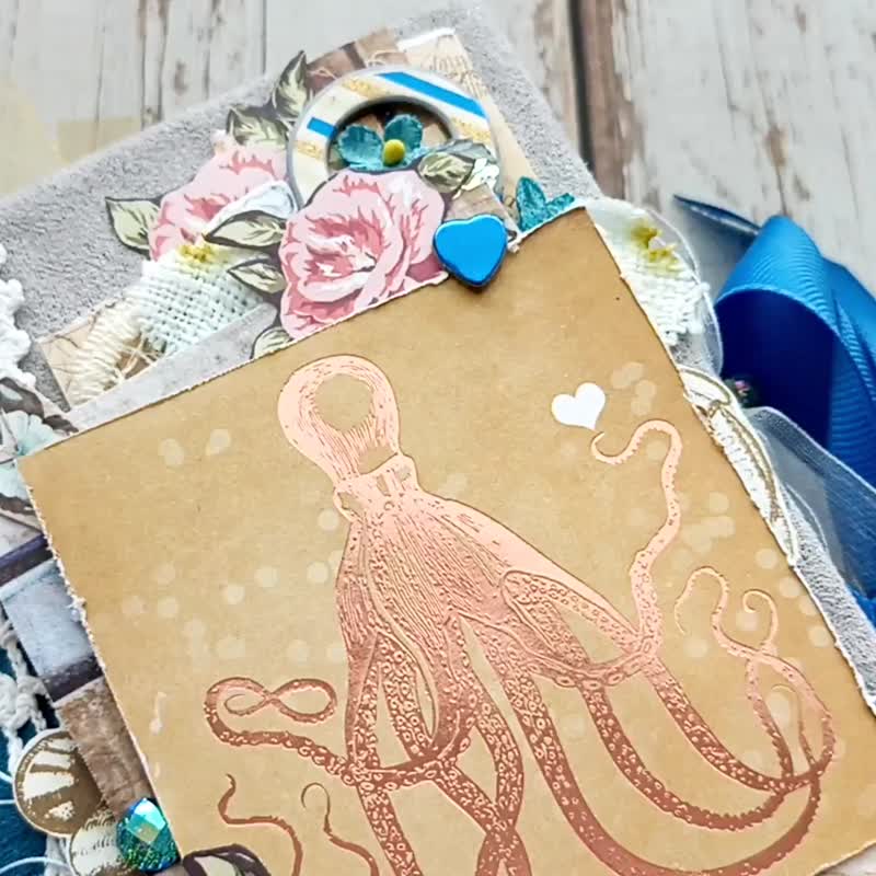 海洋夏季垃圾杂志假期圣特罗佩杂志旅行法国假期 - 笔记本/手帐 - 纸 蓝色