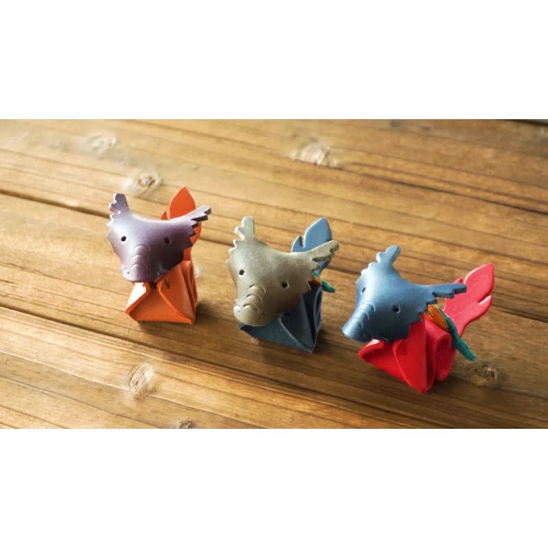 【春节礼盒】元气家族-抖抖龙 皮革动物吊饰 龙年 W1-048-5 - 其他 - 真皮 红色