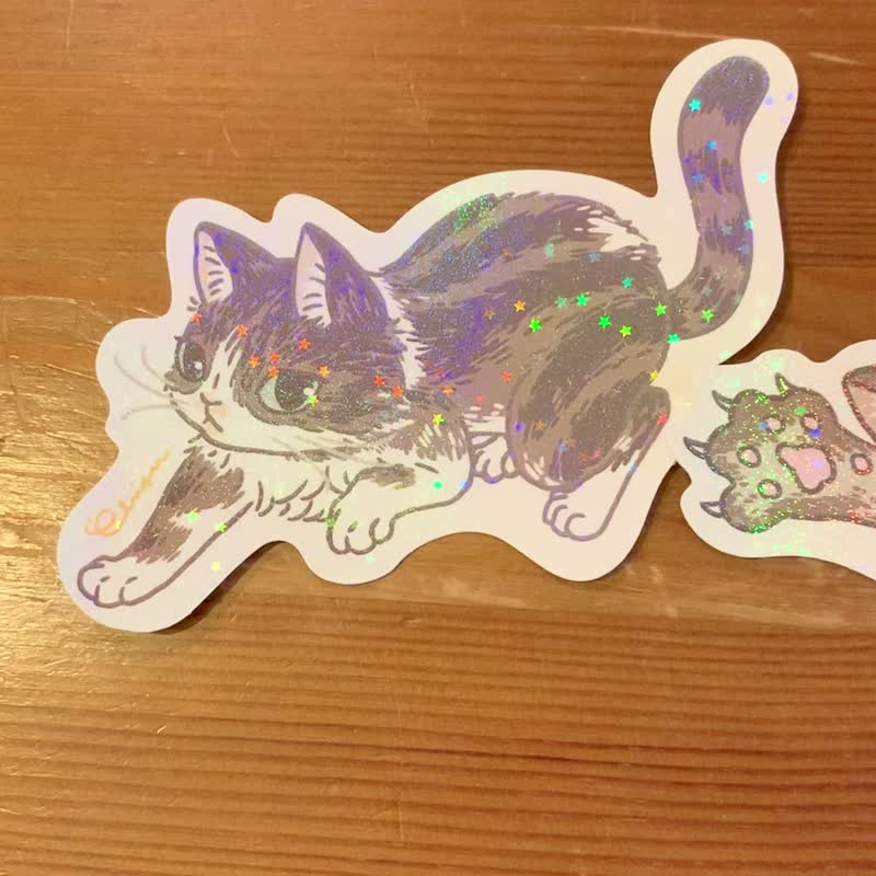 Chiya 闪星星贴纸 共两款 Meow no cat, no life 系列 - 贴纸 - 其他材质 白色