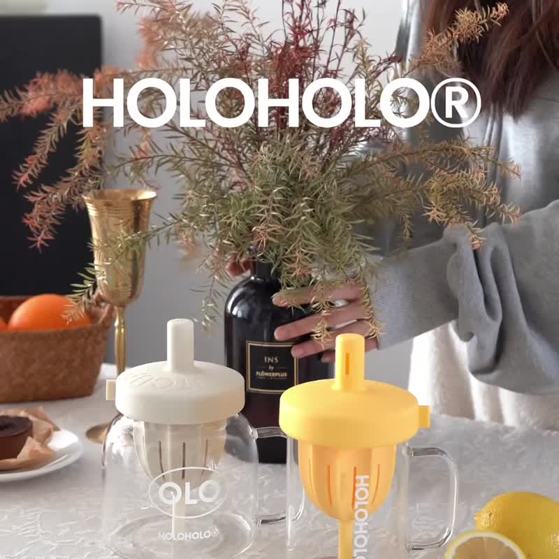 【HOLOHOLO】NUT CUP 鲜榨橡果吸管杯 (1000ml / 4色 ) - 玻璃杯 - 玻璃 多色