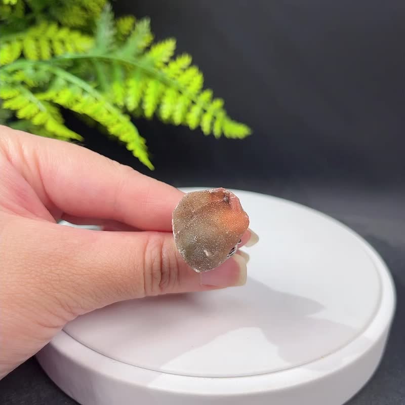 多彩水晶共生玛瑙活口戒指 星光随形原石标本矿物手工指环 S925银 - 戒指 - 半宝石 多色