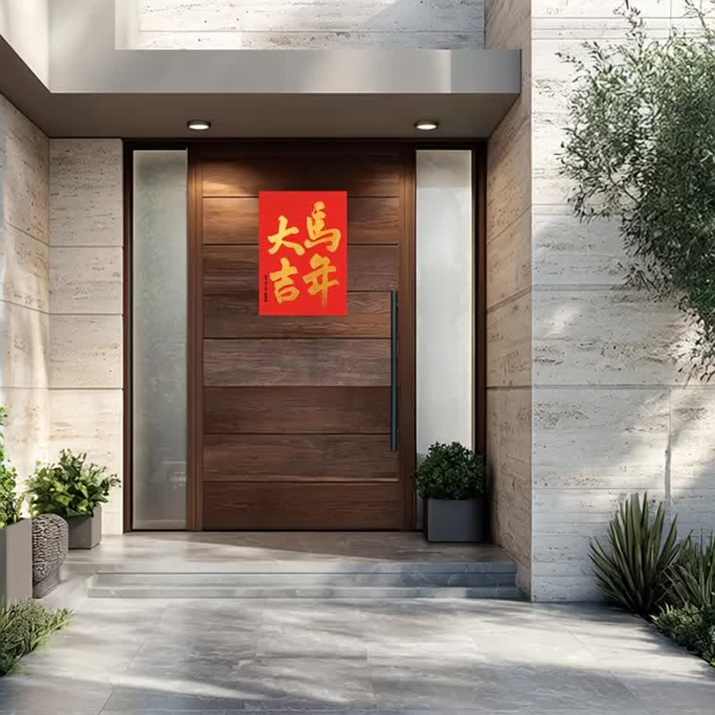 2026马年春联 |  马年大吉 | 书法春联 | 新春布置  | 乔迁礼 - 墙贴/壁贴 - 纸 红色