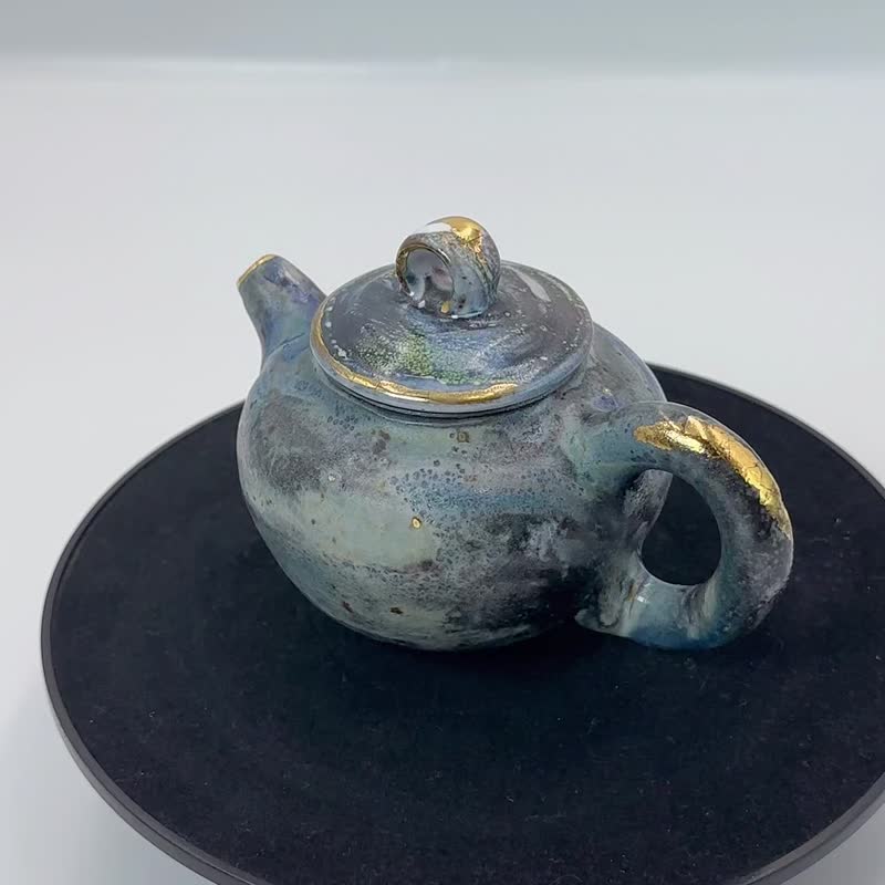 开片系列-山水志野鎏金壶--约200cc - 茶具/茶杯 - 陶 