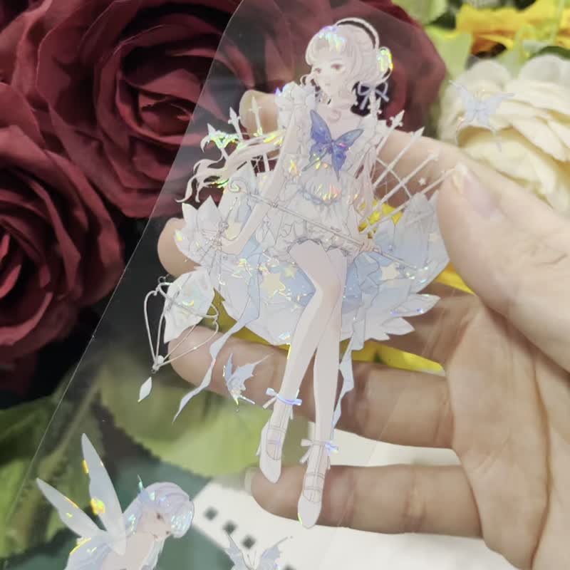 靈玉 海邊精靈 PET 紙膠帶 貝殼光 10米卷 - 纸胶带 - 其他材质 蓝色