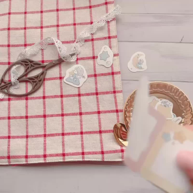 卷式便利贴 星星✨ - 便条纸/标签贴 - 纸 粉红色