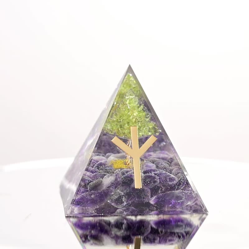 【能量金字塔】卢恩文奥根水晶能量金字塔(十二款可选) - 摆饰 - 水晶 多色