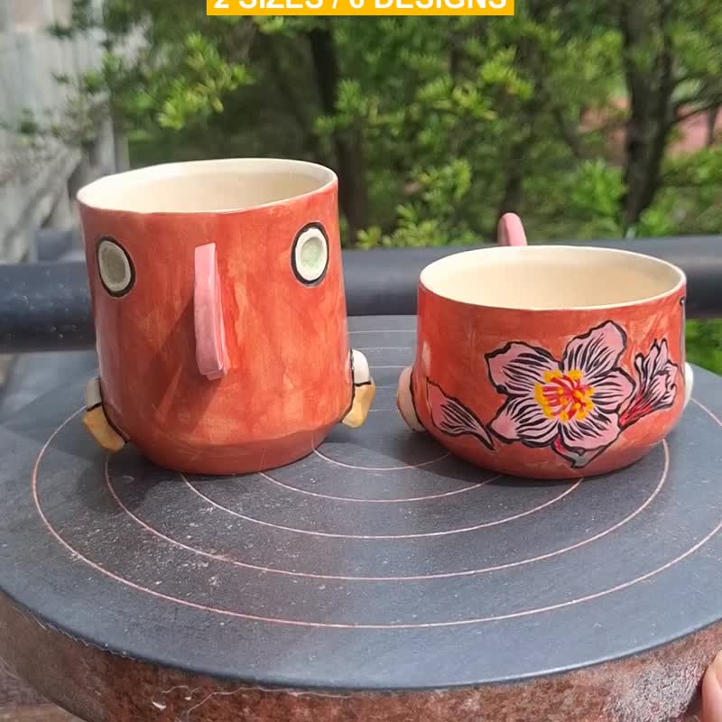 【陶版成型】马克杯/咖啡杯–大鼻子精灵杯杯 - 咖啡杯/马克杯 - 陶 多色