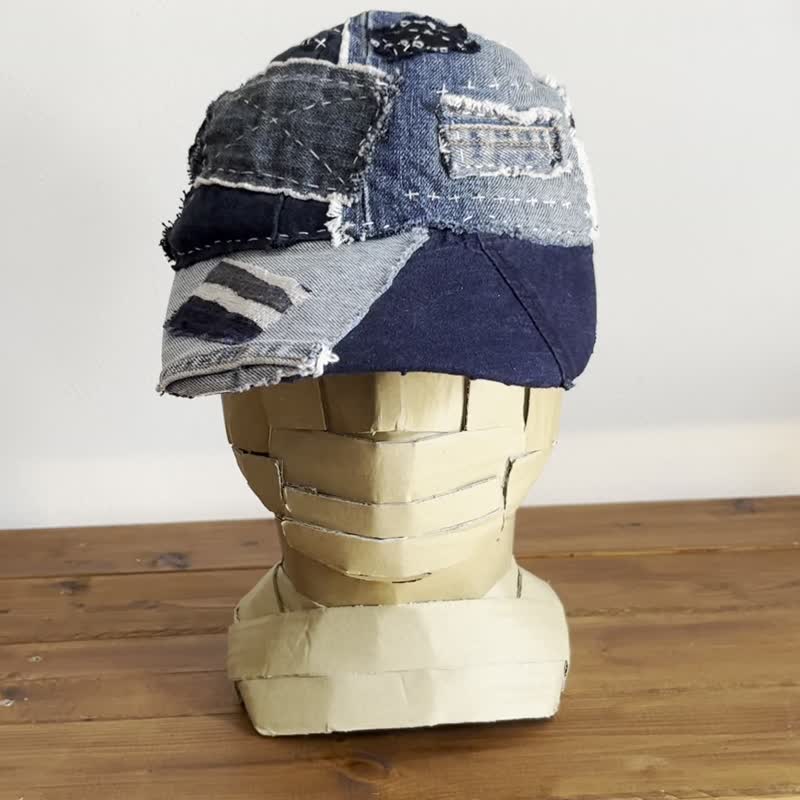褴褛拼贴帽子 cap-p021 - 帽子 - 聚酯纤维 