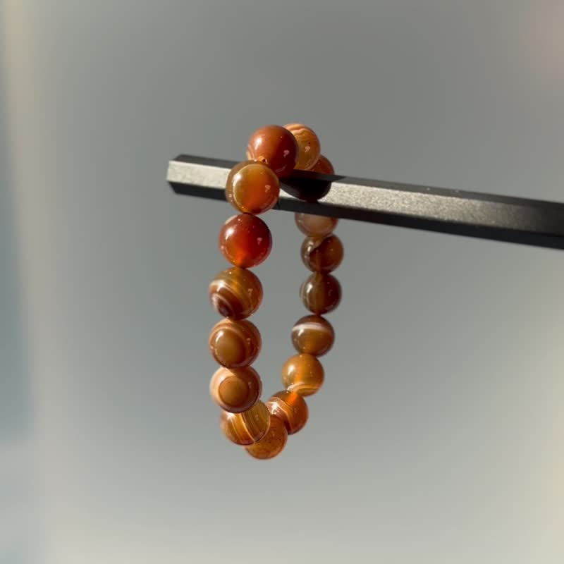 栗啡 玛瑙 手链手串 - 手链/手环 - 半宝石 咖啡色