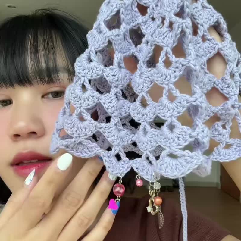 Vintage Bonnet - 帽子 - 棉．麻 白色