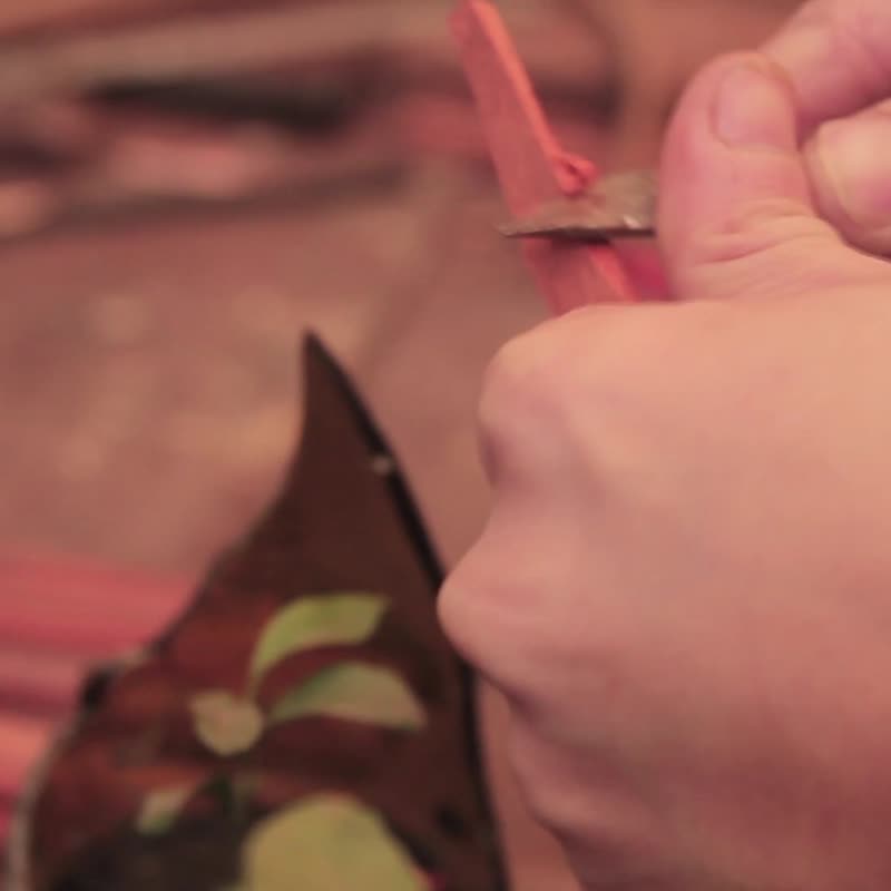 待煮|原创设计小众现代复古风手工细曲线拼色双尖简约木质发簪子 - 发饰 - 木头 多色