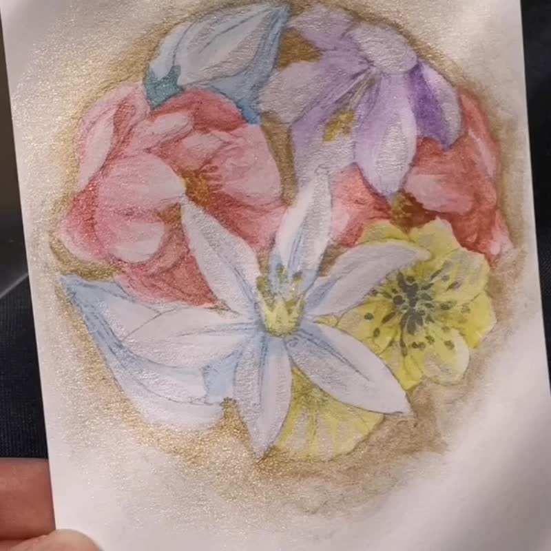 水晶盒水彩套装 6色 金属水彩 金银系列 缤纷系列 绘画 香港制造 - 其他书写用品 - 颜料 