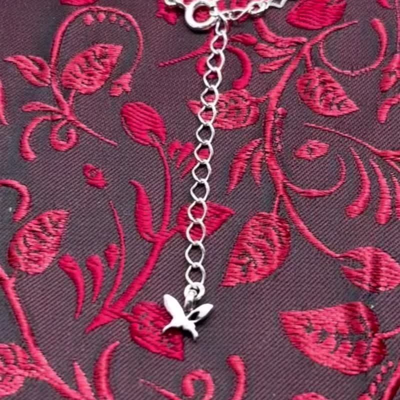 蝴蝶 脚链/纯银925/日本制造/包邮/简约/可爱/礼物 - 脚链/脚环 - 纯银 银色