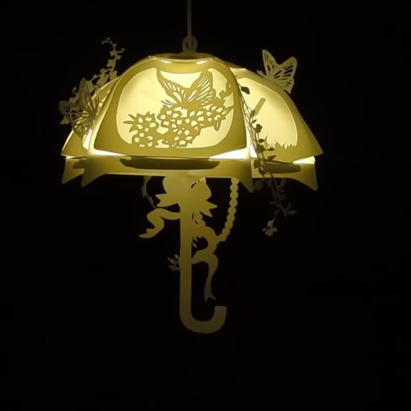 伞 纸雕吊灯 - 木工/竹艺/纸艺 - 纸 白色