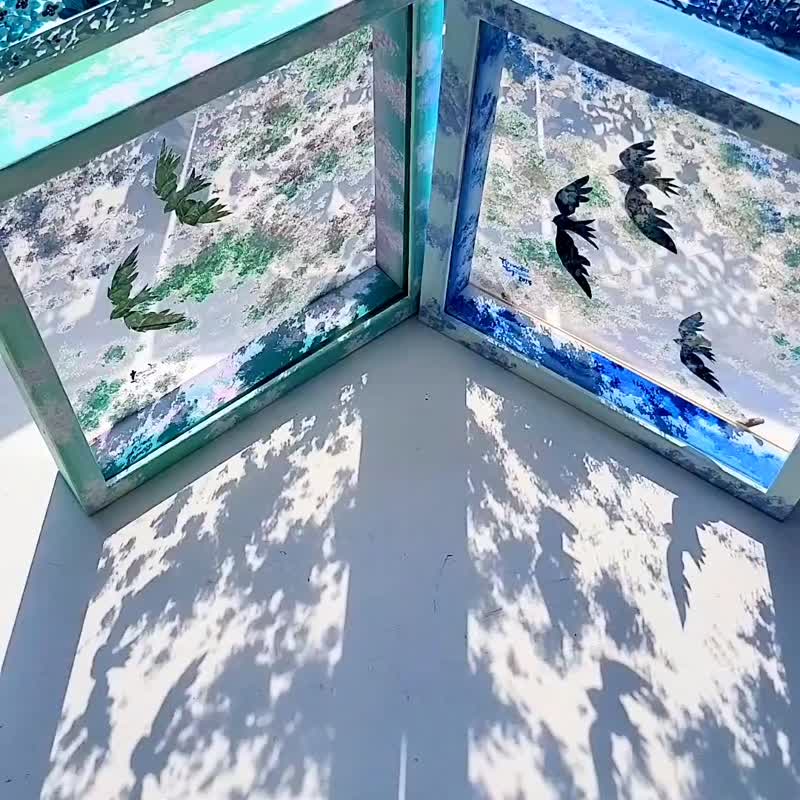 [仅一/天蓝色漫步/薄荷蓝]透明艺术阴影艺术室内雀物件夏季 - 海报/装饰画/版画 - 压克力 蓝色