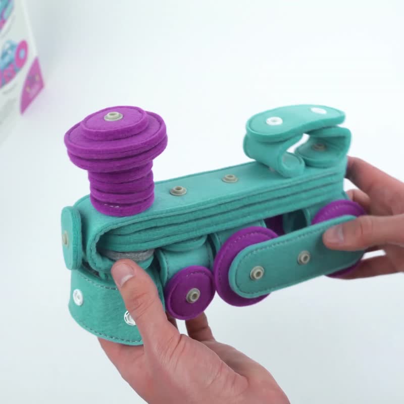 KNOP KNOP毛毡积木玩具 Tractor 拖拉机组(可水洗) - 玩具/玩偶 - 羊毛 多色
