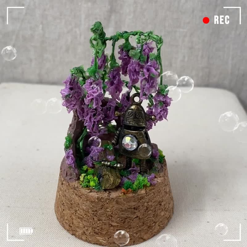 忠实的守护者  机器人物语 迷你摆饰 / 玻璃罩 - 摆饰 - 其他材质 多色