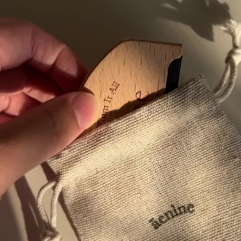 榉木除毛球刷/精致穿搭 随身整理衣服毛球 - 衣物清洁 - 木头 卡其色