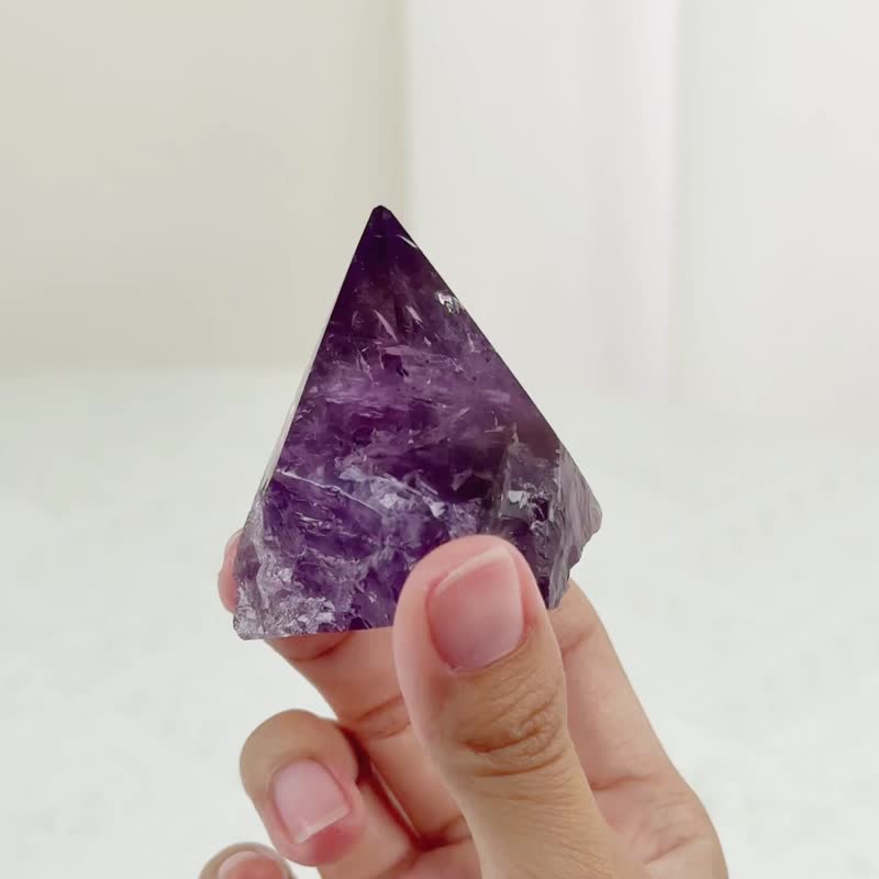 金字塔紫骨干 060110 - 摆饰 - 水晶 紫色