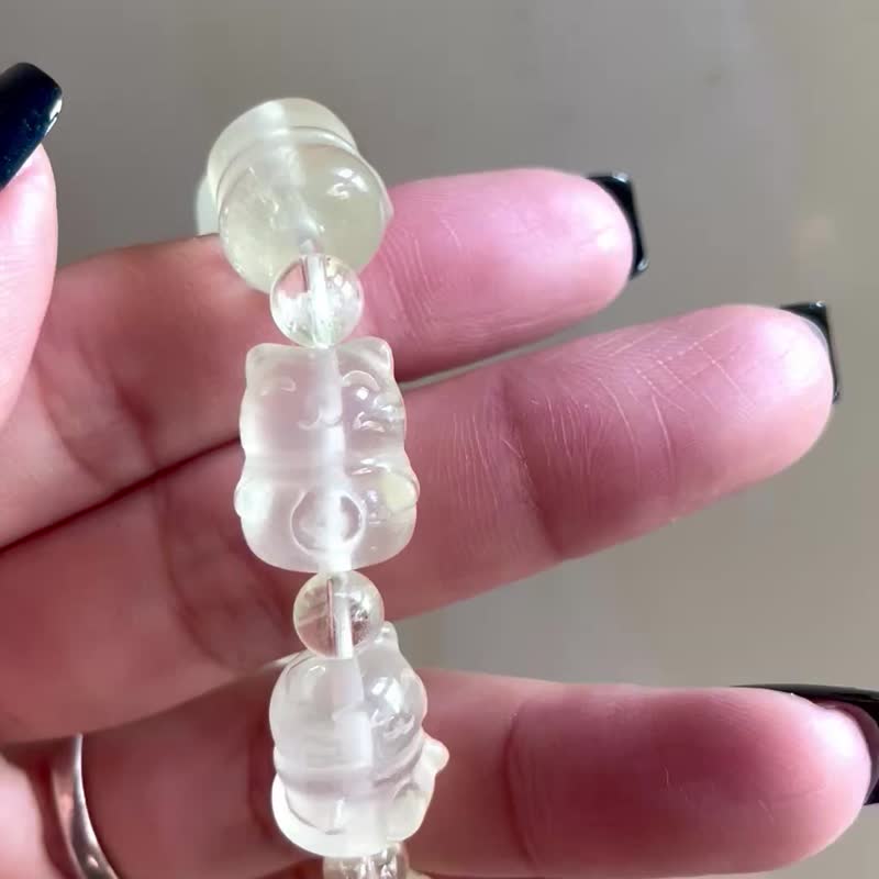 商人之石 吸引财富【柠檬黄水晶招财猫设计手串】稀缺品/一物一拍 - 手链/手环 - 水晶 黄色