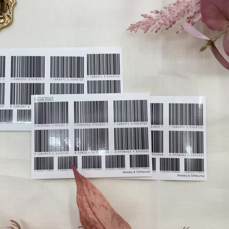 ToPeJournal-小条码光面透明贴纸 4PCS - 贴纸 - 纸 