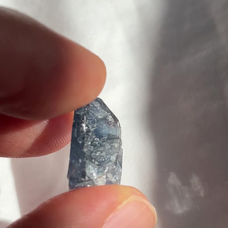 高质 精品 闪亮天青石 矿标 摆设 水晶 盆景 crystal 摆件 - 摆饰 - 水晶 蓝色