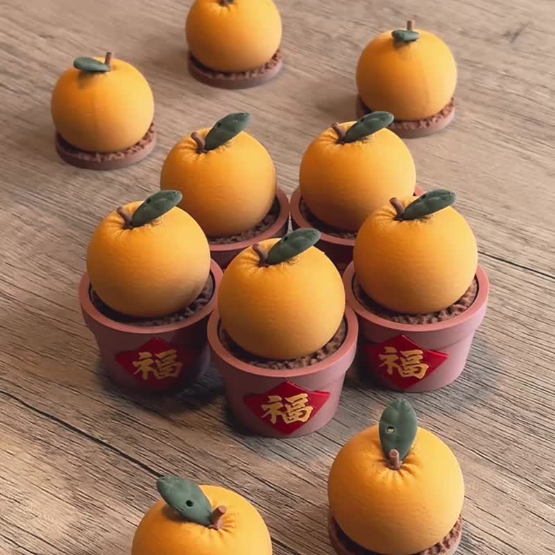 新春大桔按键锁匙扣 钥匙圈/吊饰/3D 打印/送礼/新年/办公室摆设 - 钥匙链/钥匙包 - 塑料 多色