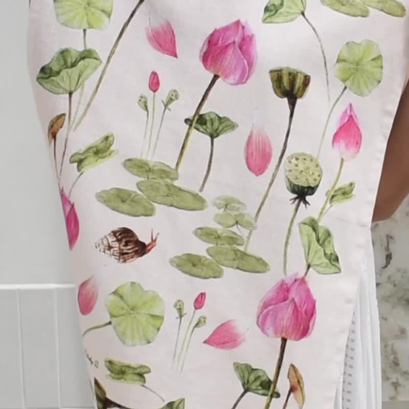 茶巾、荷塘、植物艺术、泰国棉质厨房巾 - 摆饰 - 棉．麻 