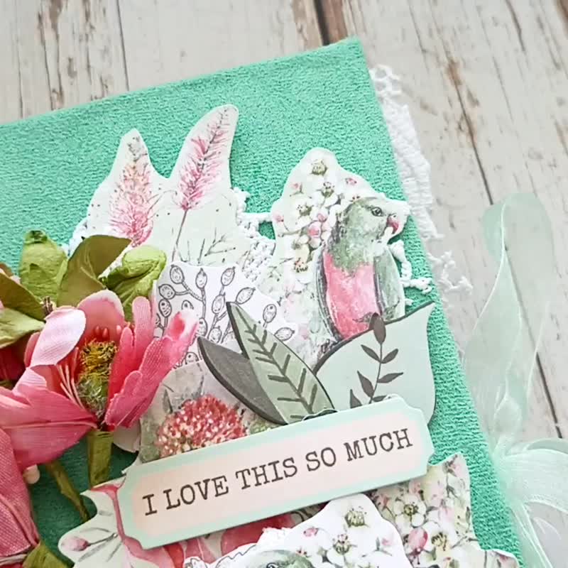 澳大利亚自然垃圾日记手工植物动物笔记本 - 笔记本/手帐 - 纸 绿色