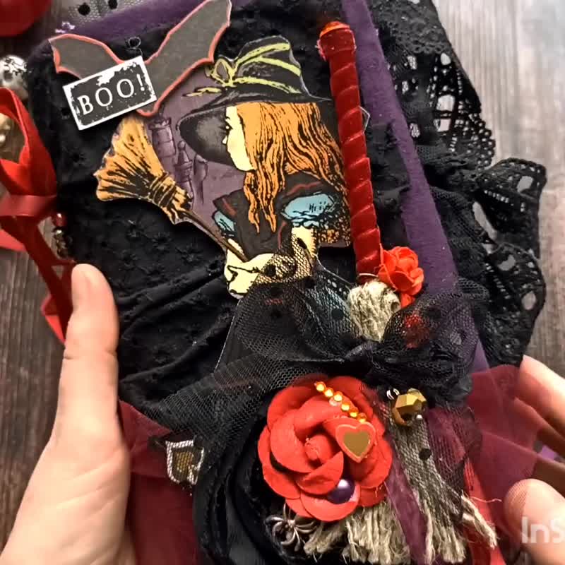 Halloween in Wonderland 拼贴手帐 爱丽丝 笔记本 手工装饰 - 笔记本/手帐 - 纸 黑色