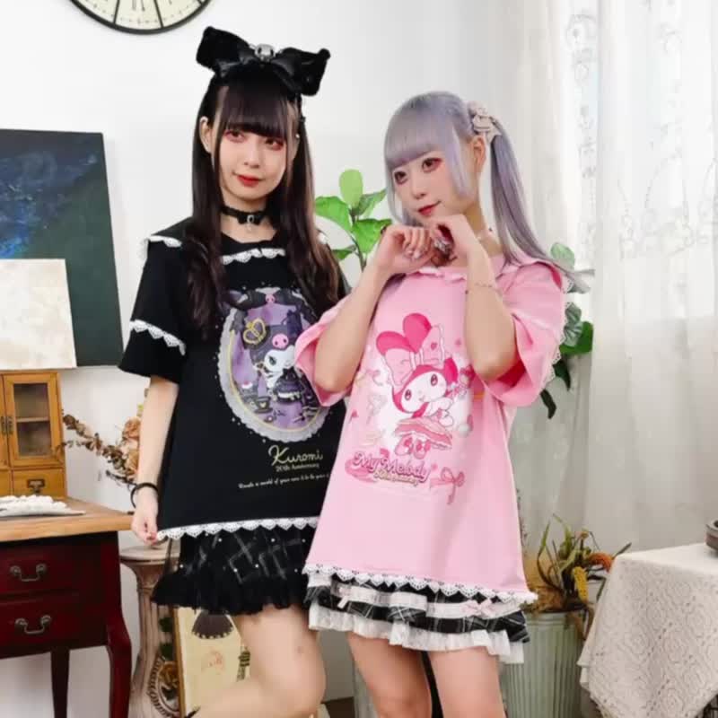 原创三丽鸥SANRIO授权美乐蒂50周年纪念荷叶边短袖水手服JJ5090 - 女装 T 恤 - 棉．麻 
